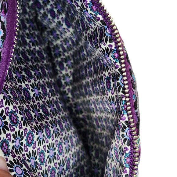 Vera Bradley Zip Hipster Crossbody Bag Lilac Medallion Purple Floral Lightweight - Picture 11 of 16